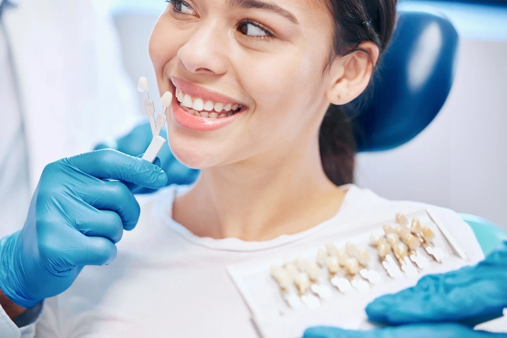 The close up image of a patient at Tony Hill Dental undergoing a dental check-up